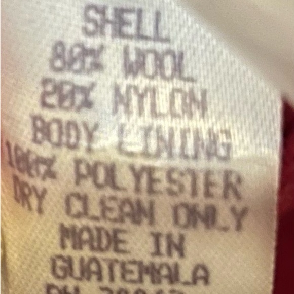 IZZI Collections Red Coat Jacket Tailor Fit size L Wool Blend - Picture 7 of 8